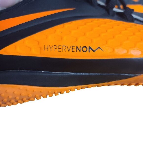 Nike Hypervenom black and orange sneakers kids 5Y - Picture 5 of 11